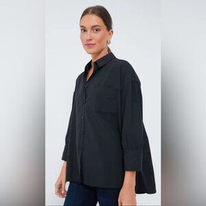 Tuckernuck+Pomander Place Black Adair Shirt | S | Oxford | NWT
